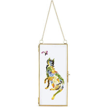 Goldener Kupfer-Bilderrahmen 10x22cm - Schwimmender Glas