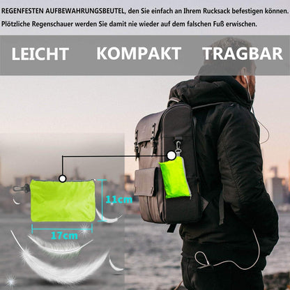 Regenschutz für Rucksäcke 50-65L Gelb, Wasserdicht, Reflektoren