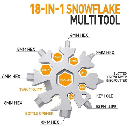18-in-1 Schneeflocken Multi-Tool – Geschenk für Männer & DIY
