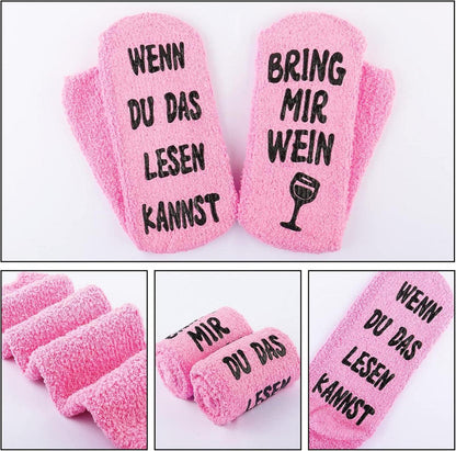 Wein Socken Damen Lustige Wenn Du Das Lesen Kannst Geschenk