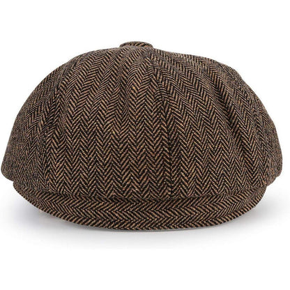 Newsboy Mütze Fischgräten Tweed 8-Panel Gatsby Cap Herren Damen 61-63cm