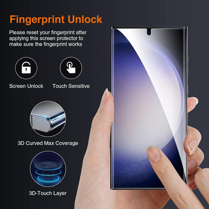 Samsung Galaxy S23 Ultra TPU Schutzfolie & Panzer Glas - 4-teiliges Set