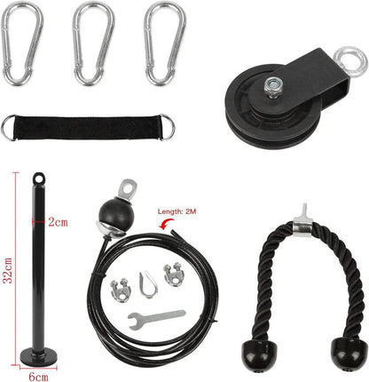 LFJ Fitness Latzug Kabelzug Armtrainer Trizeps Seil DIY