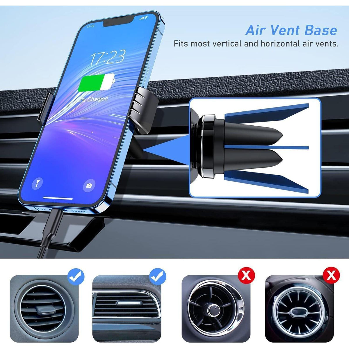 KFZ Handyhalterung 360° drehbar für iPhone & Galaxy
