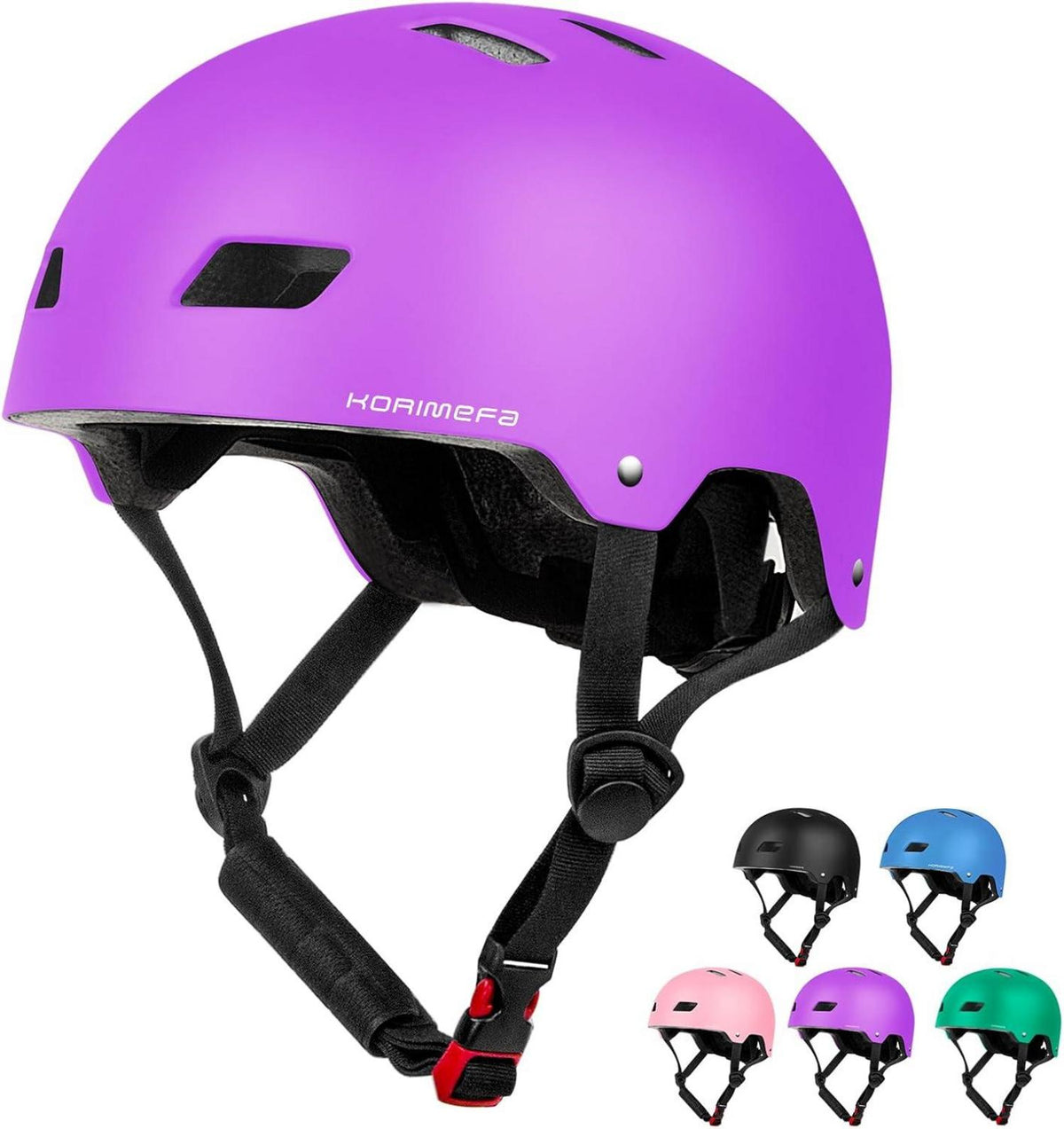 Fahrradhelm für Kinder CE-Zertifiziert Violett für 3-14 Jahre
