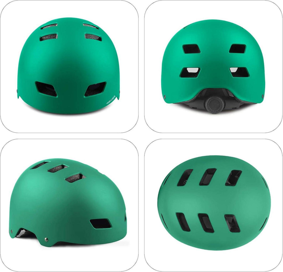 Kinder Fahrradhelm CE-zertifiziert für Bike Skateboard Scooter Grün S