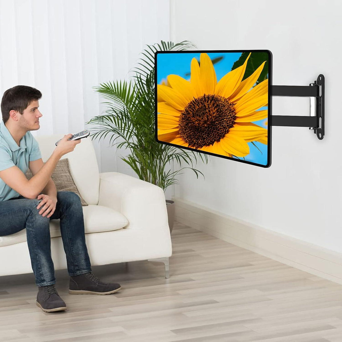 TV Wandhalterung Schwenkbar Universal 13-39 Zoll LED LCD 15kg Max VESA 200x200mm
