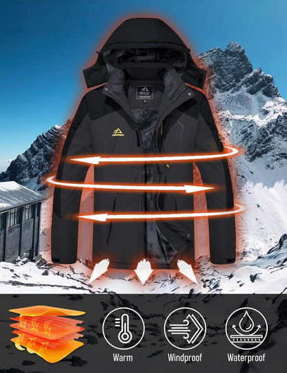 Winter Skijacke Fleece Gefüttert Jacke Outdoor Softshelljacke