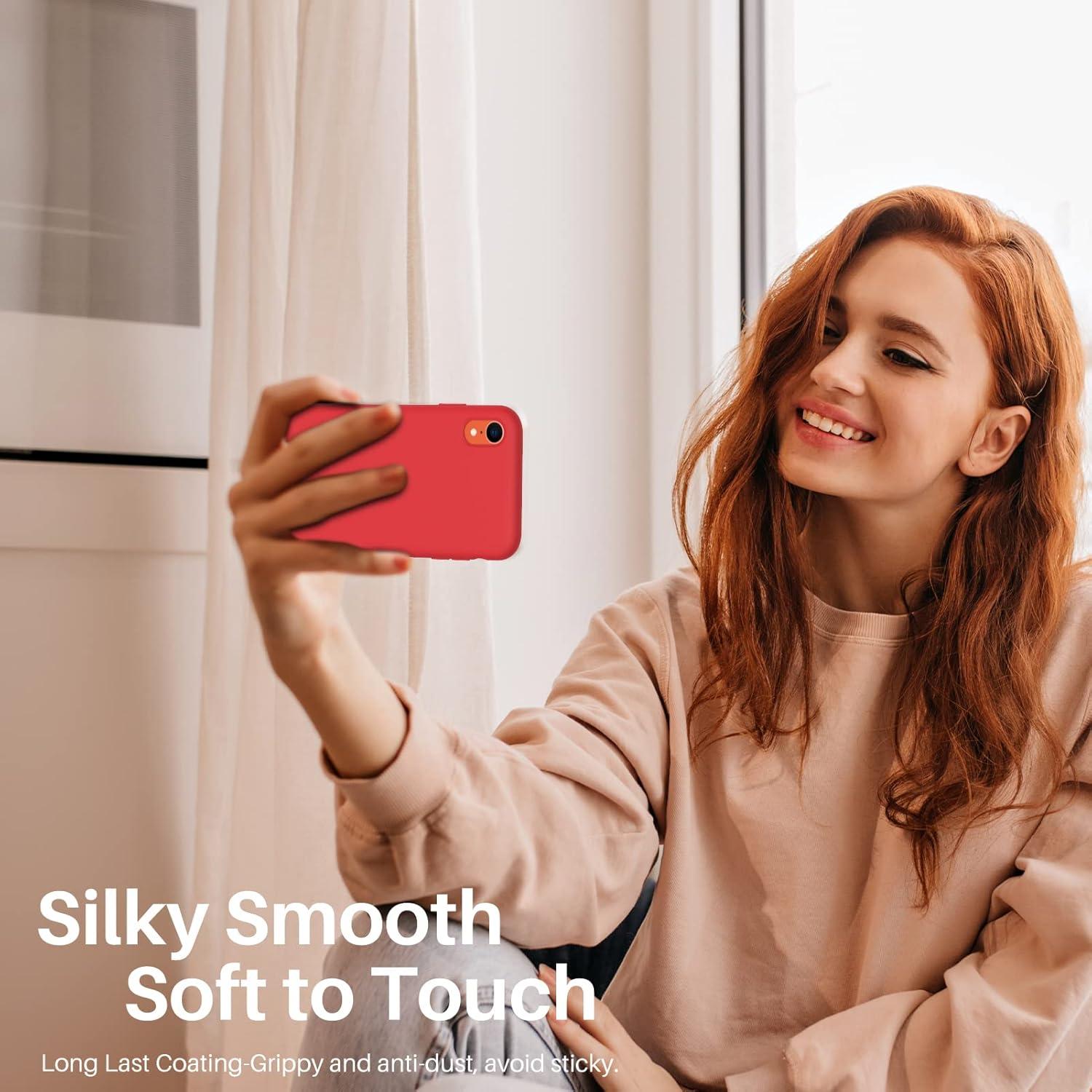 iPhone XR Silikon Case Ultra Dünn Flüssig Handyhülle Rot 6,1 Zoll