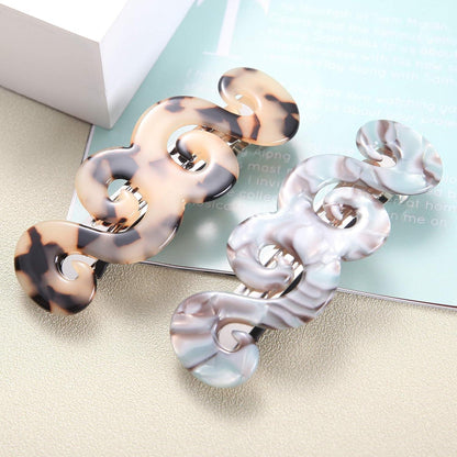 2er Set Automatische Haarspangen Retro Französisch Haarclips Damen
