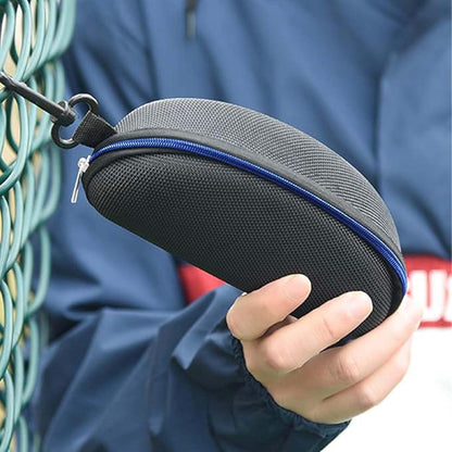 Brillenetui mit Karabiner, 3 Stück Blau