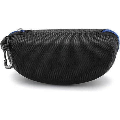 Brillenetui mit Karabiner, 3 Stück Blau