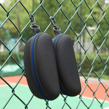 Brillenetui mit Karabiner, 3 Stück Blau