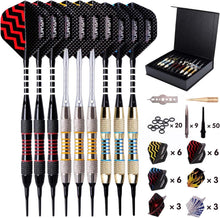 Dartpfeile mit Kunststoffspitze 18g 9 Stk. + Zubehör