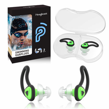 Wasserdichte Schwimm-Ohrstöpsel Set (2er Pack) - Grün Minzgrün
