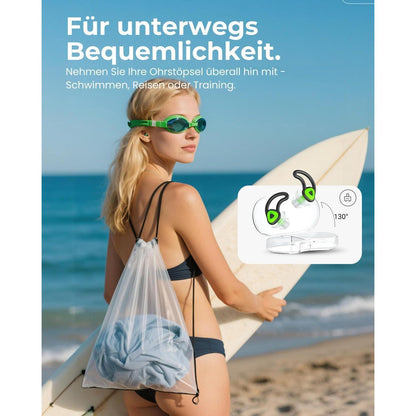 Wasserdichte Schwimm-Ohrstöpsel Set (2er Pack) - Grün Minzgrün