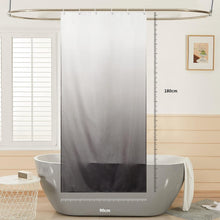 Schmaler Duschvorhang 90x180 Polyester Weiß Schwarz