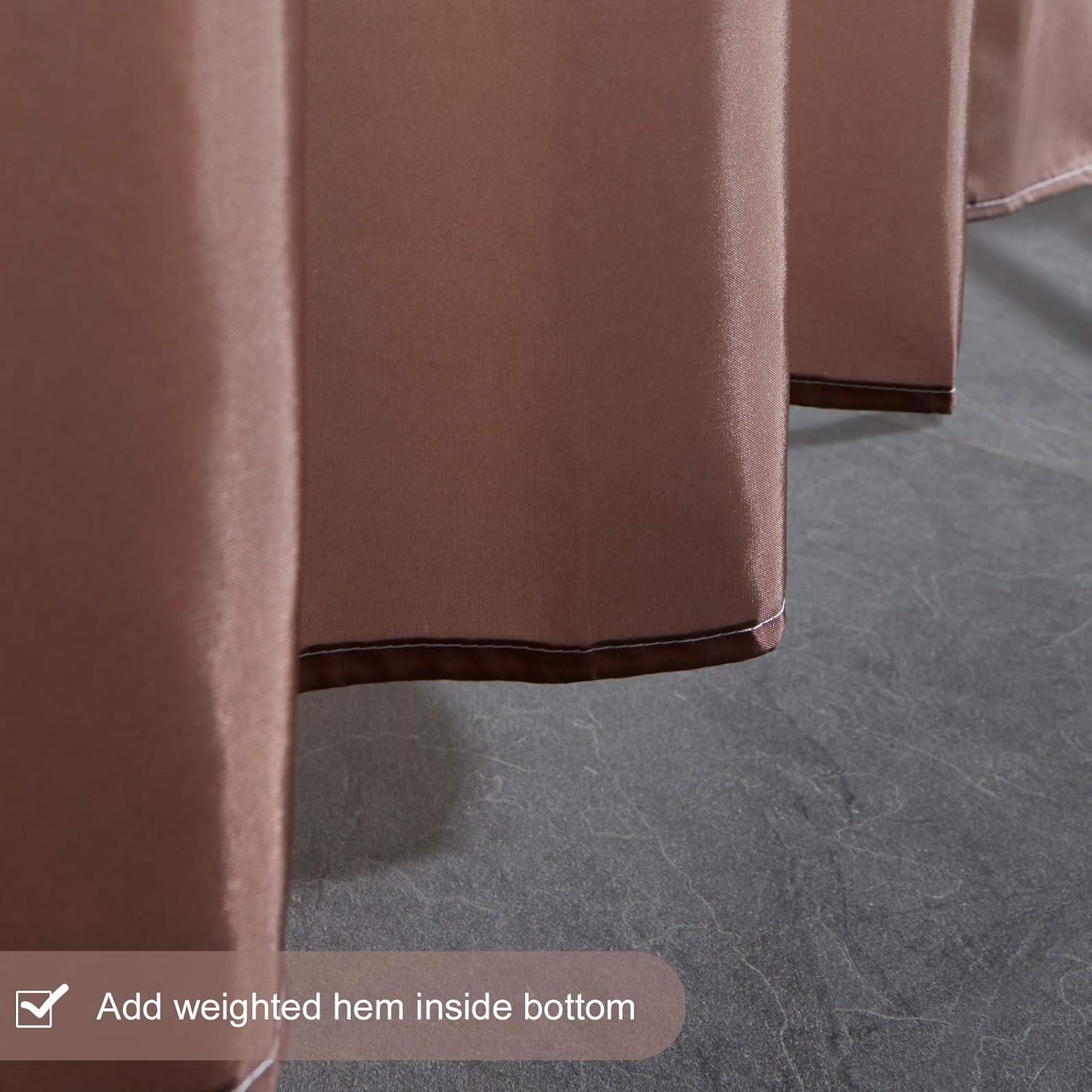 Furlinic Duschvorhang Badvorhang 150x180 Weiß nach Taupe wasserdicht waschbar