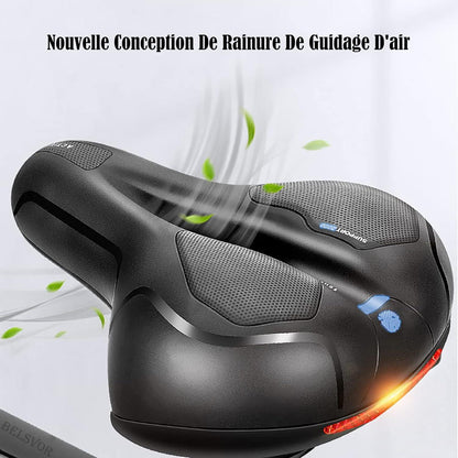 Bequemer Fahrradsattel Doppelfeder Mountainbike Faltrad Blau