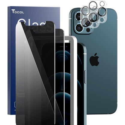 Sichtschutzfolie & Kameraschutz für iPhone 12 Pro Max (6,7 Zoll)