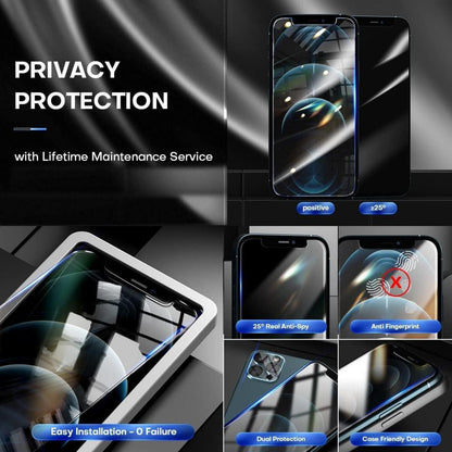 Sichtschutzfolie & Kameraschutz für iPhone 12 Pro Max (6,7 Zoll)