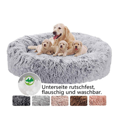 Flauschiges Hundebett Orthopädisch Grau Ø 110cm