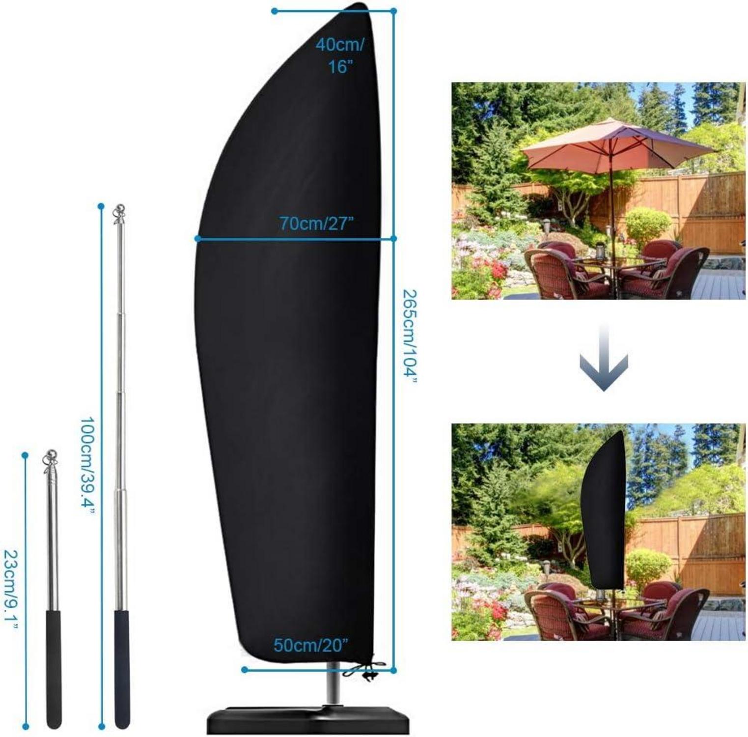 Sonnenschirm Schutzhülle mit Stab 210D Oxford Gewebe