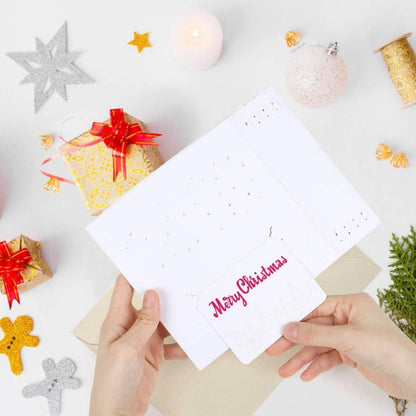 3D Weihnachtskarte mit Landschaft – Pop-Up Grußkarte