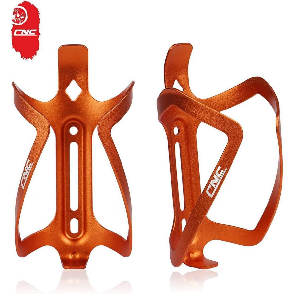 CNC Fahrrad Flaschenhalter Set (2x) Orange