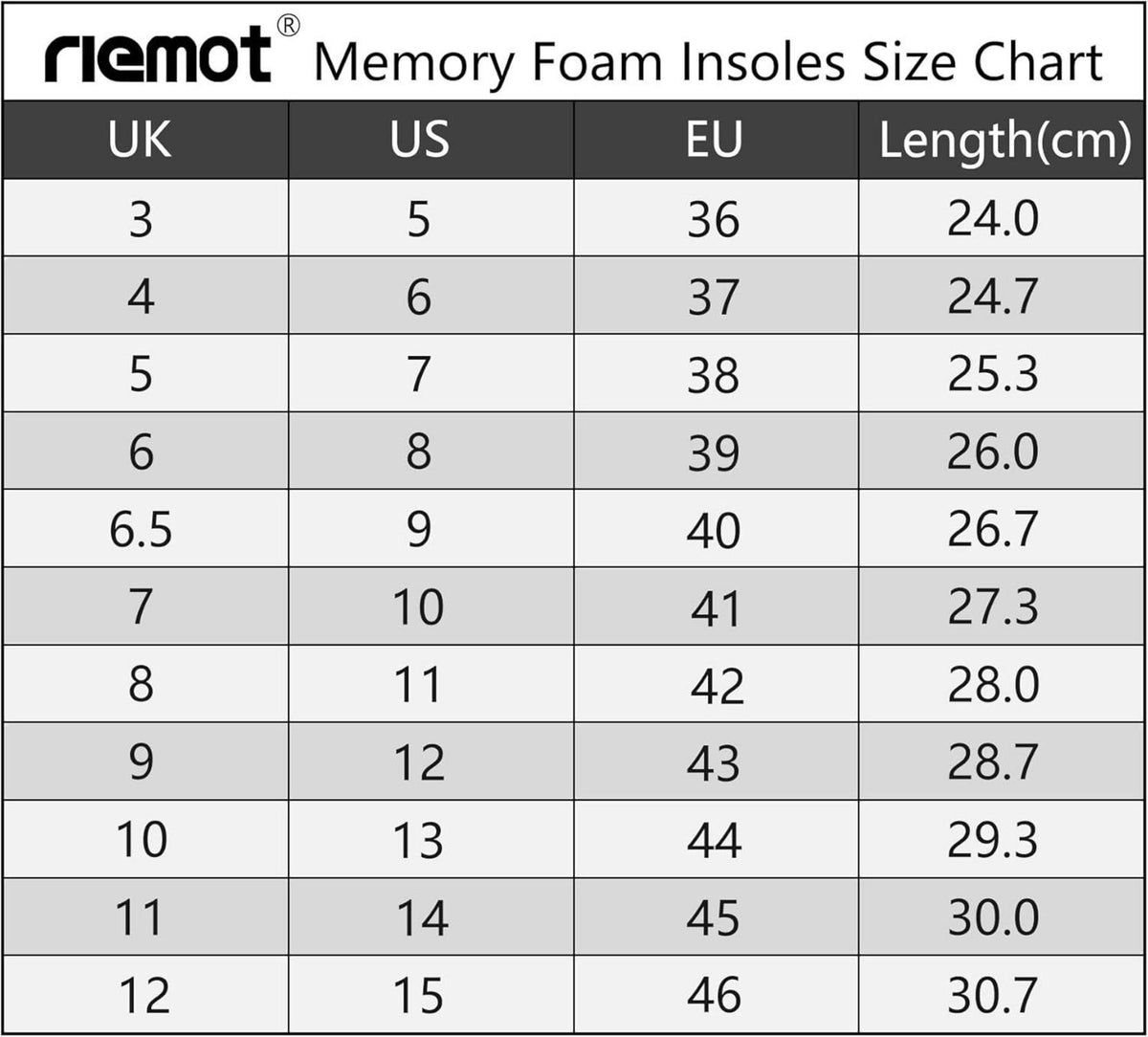 Memory Foam Einlegesohlen Damen Herren sportliche Gr.36-47