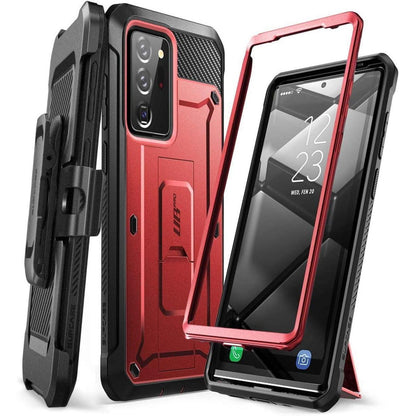 Robuste Hülle mit Gürtelclip für Samsung Galaxy Note 20 Ultra Rot