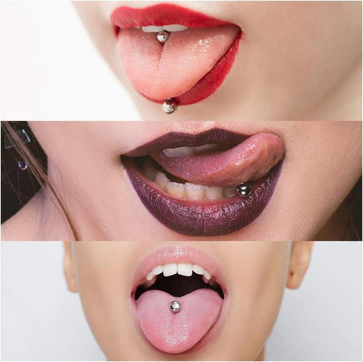 Piercing Ersatzkugeln 24stk Chirurgischstahl Acryl 5mm 14G Zunge Nippel Bauch Schmuck