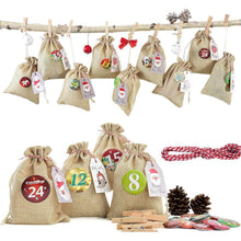 Adventskalender zum Befüllen 24 Jutesäckchen 2023
