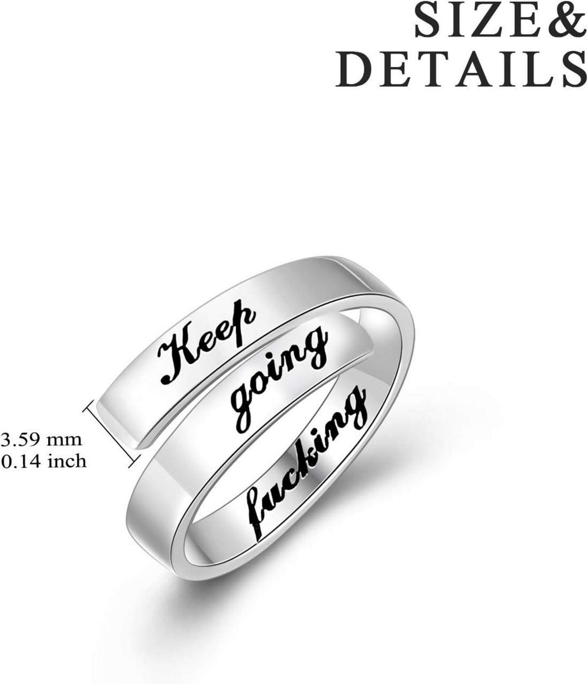 VONALA Sterling-Silber 925 Ring verstellbar Gravur Geschenkbox