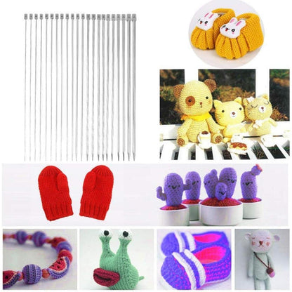 50-teiliges Stricknadel-Set aus Aluminiumlegierung für DIY Projekte