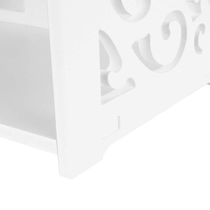 4-geschossiges Schuhregal PVC – Weiß für Schuhe & Co.