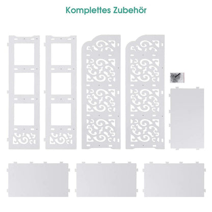 4-geschossiges Schuhregal PVC – Weiß für Schuhe & Co.