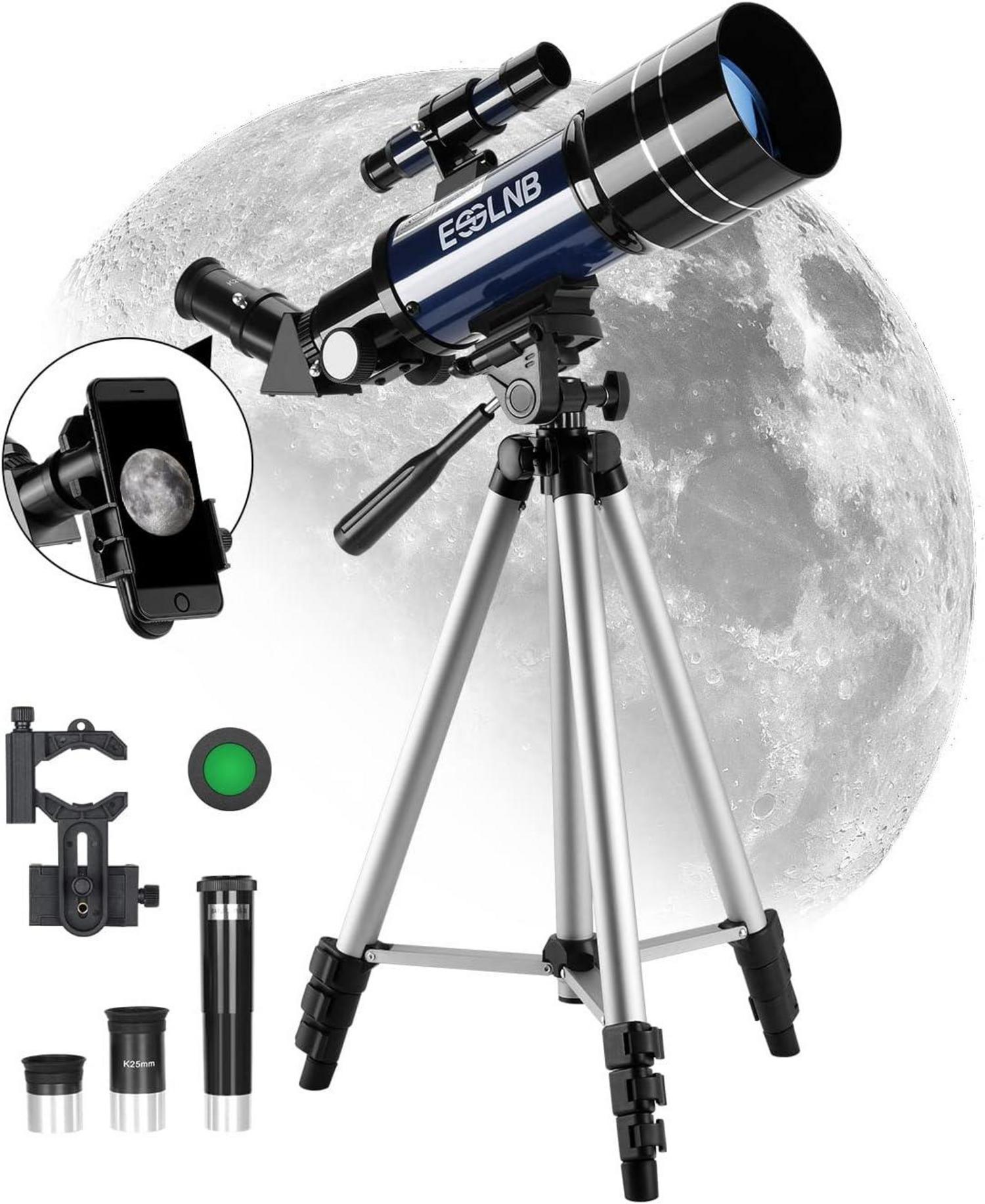 Teleskop Astronomie 70mm Verstellbares Stativ Telefon-Adapter 3X