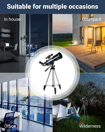 Teleskop Astronomie 36070 mit Stativ Telefon-Adapter 70mm Linse 3X