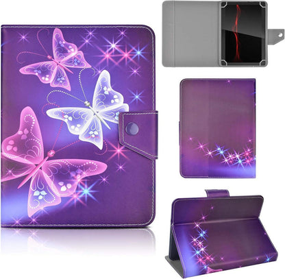 Tablet Hülle 10 Zoll Universal Schutzhülle Lila Magnetisch PU-Leder