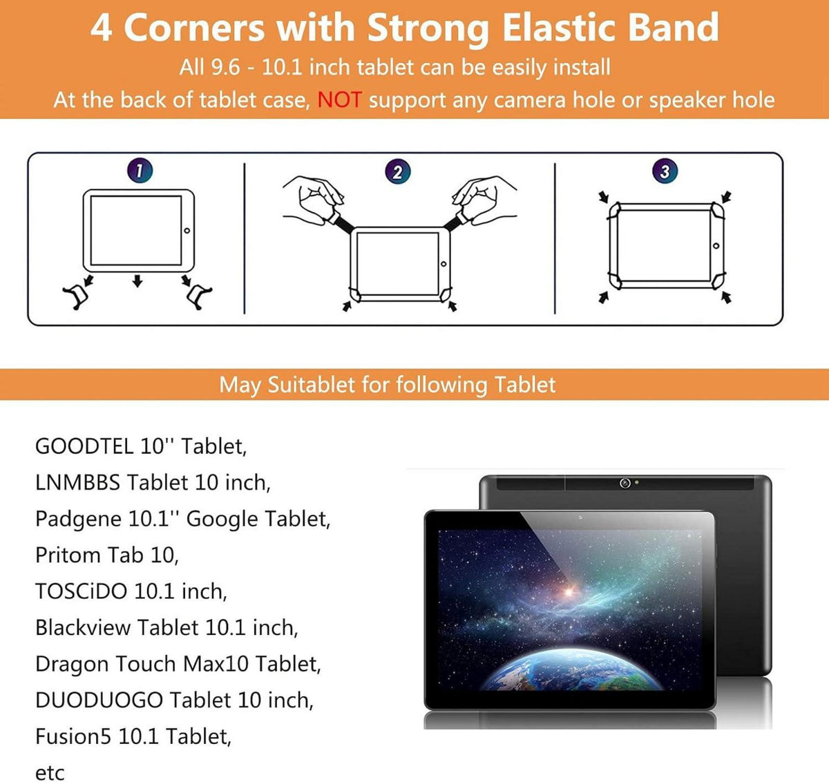 Tablet Hülle 10 Zoll Universal Schutzhülle Lila Magnetisch