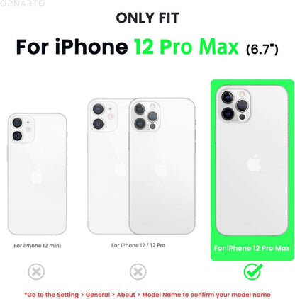 ORNARTO iPhone 12 Pro Max 6,7 Silikon Case Flüssig Silikon