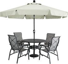Sonnenschirm 270cm mit Volant und 8 Rippen Beige