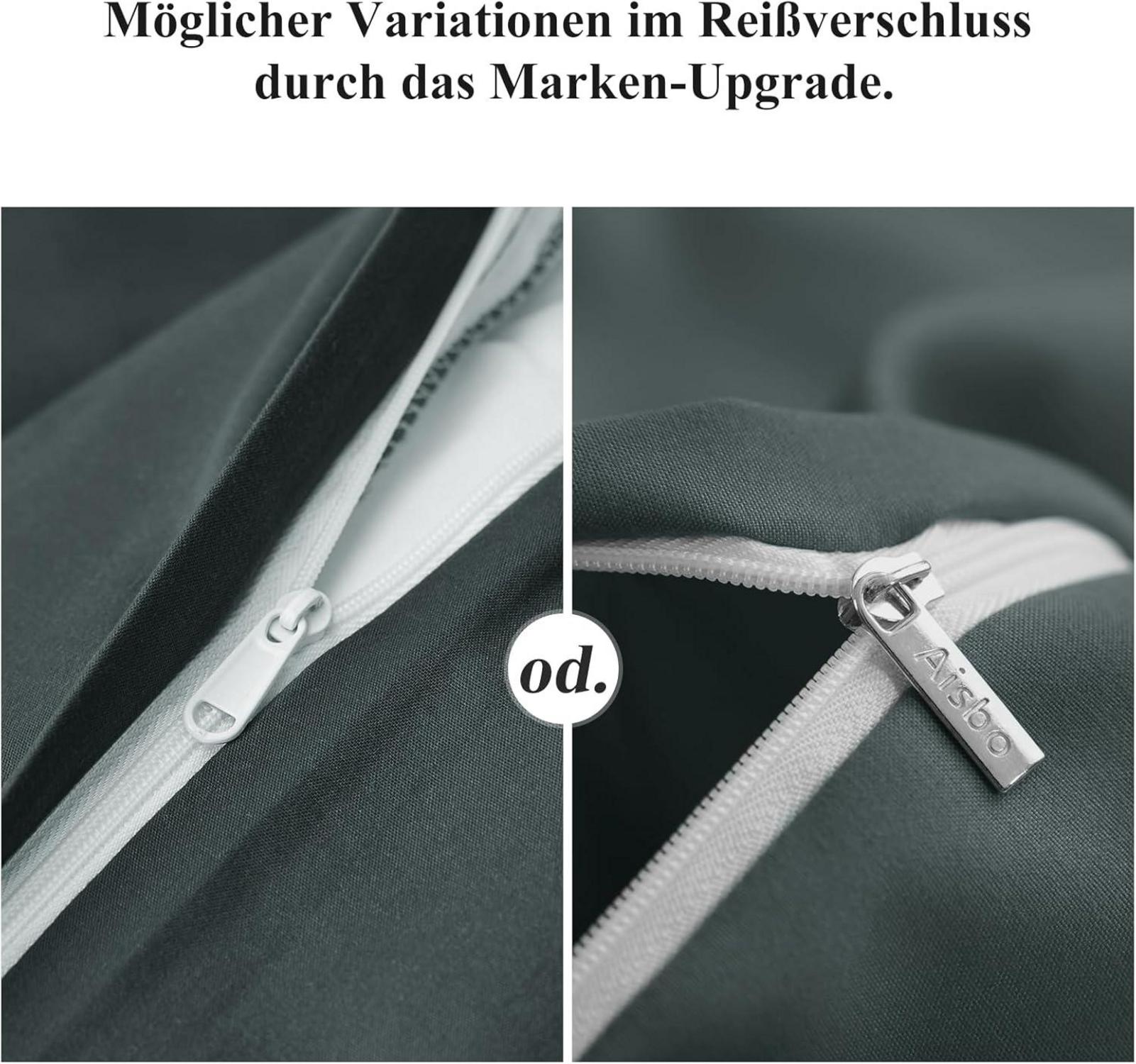 Aisbo Kissenbezug 80x80 Anthrazit 2er Set Mikrofaser Reißverschluss