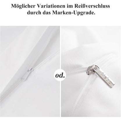 Bettwäsche Set 200x220cm 3tlg Weiß Mikrofaser mit