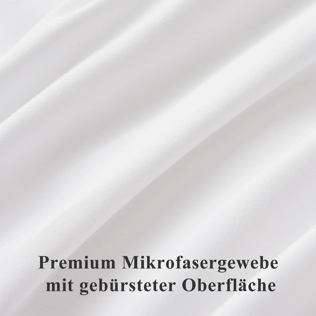 Bettwäsche 200x220 Weiß 3tlg mit Kissenbezug Mikrofaser Reißverschluss