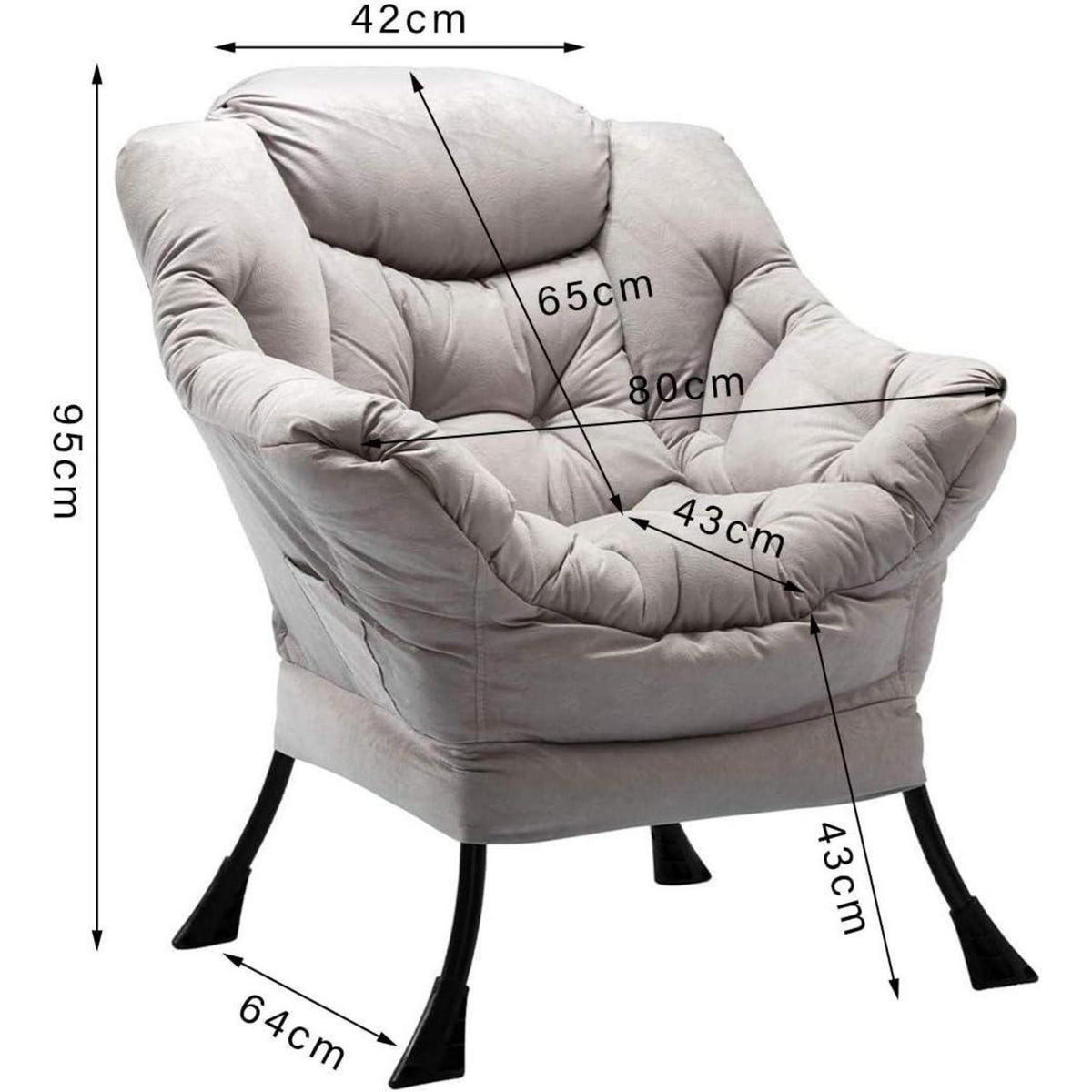 Lesesessel Ohrensessel Grau – Bequemer Lounge Sessel für Wohnzimmer