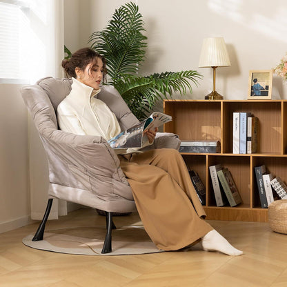 Lesesessel Ohrensessel Grau – Bequemer Lounge Sessel für Wohnzimmer
