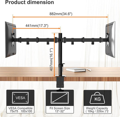 Monitor Halterung für 13-32 Zoll Flach Curved Bildschirm mit VESA