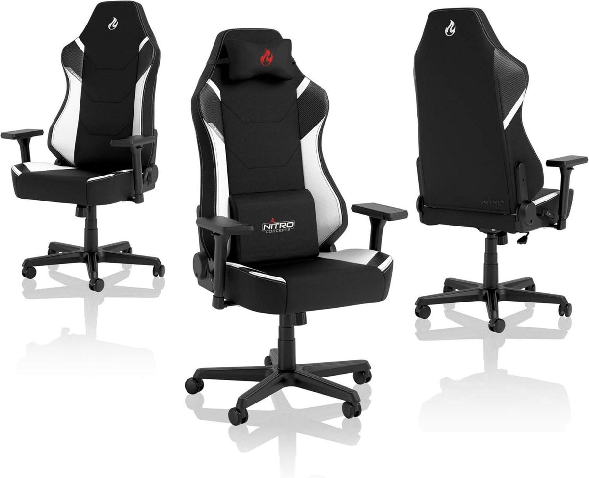Nitro Concepts X1000 Gaming Stuhl Schwarz/Weiß Ergonomisch Bürostuhl